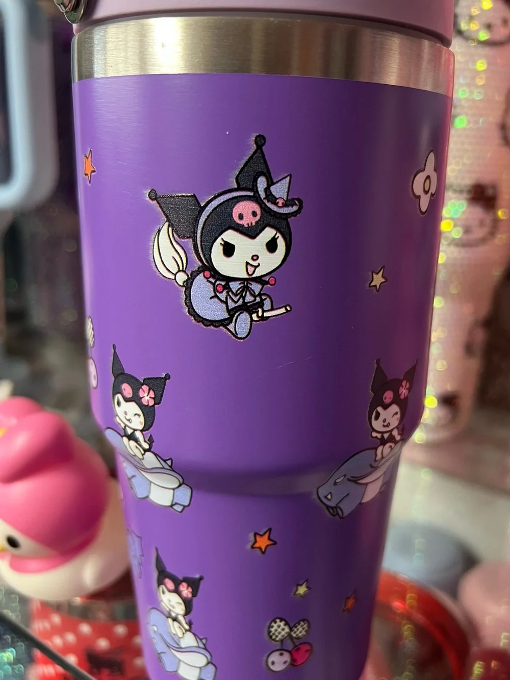 Kuromi Stanley Kids Purple Insulated Bottle with Pink Lid